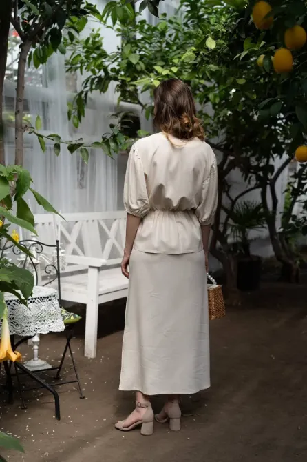 Женский льняной костюм двойка - стильный летний комплект - стильный летний комплект Одесса - изображение 2