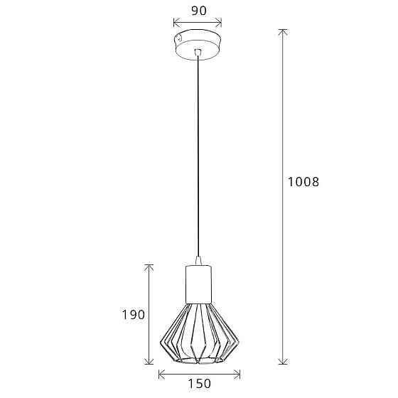 Підвісний світильник лофт Е27 Diadem NL 2215 WH Київ