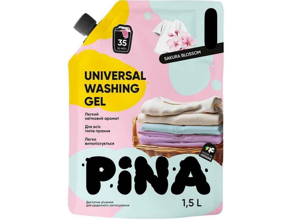 Гель для стирки 1,5л Universal Sakura Blossom (дой-пак) ТМ PINA Киев - изображение 1