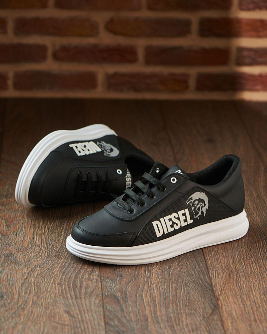 Чоловічі шкіряні кросівки 3д дизель ч\б Харьков - изображение 7