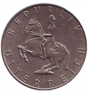 Вершник. Монета 5 шилінгів. 1978,70 рік, Австрія..(Р) Полтава - фото 1