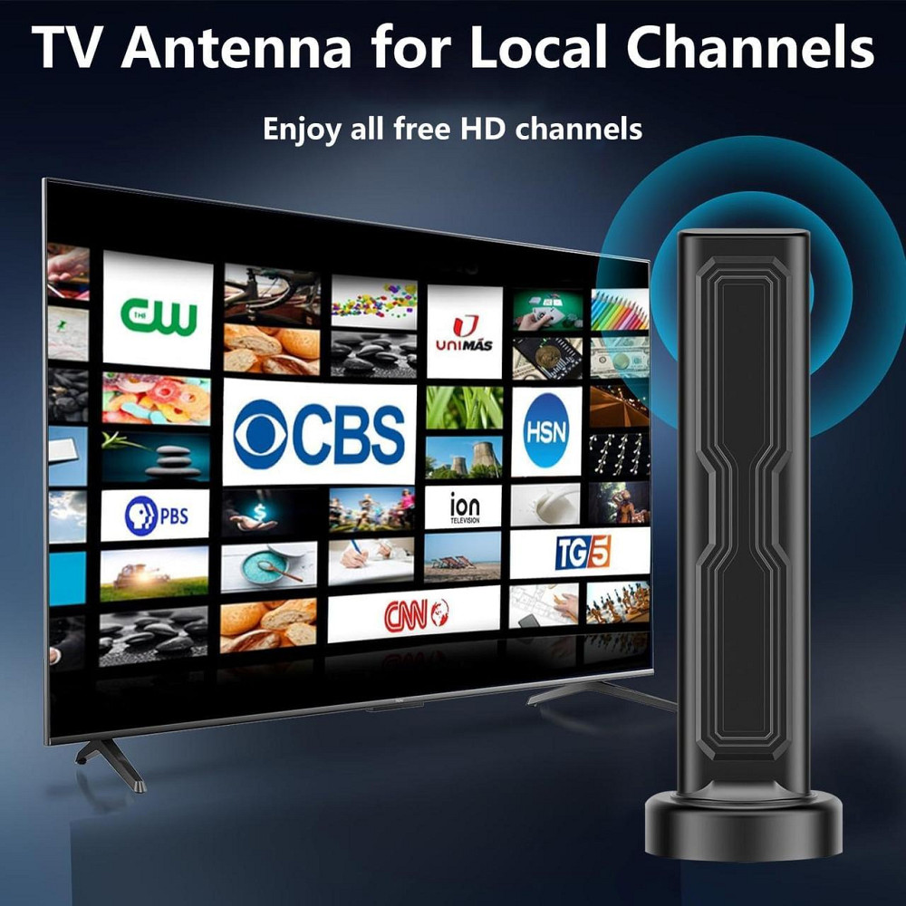 Антена COMBLU 2024 чорна до 780 миль підсилювач Smart IC 360° HDTV 4K 1080p внутрішня/зовнішня портативна Київ - фото 5
