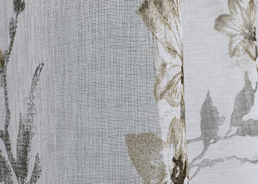 Тюль VR-Textil 1540т Flora Батист Белый с кофейным 250х270 см (42-1054) Киев - изображение 5