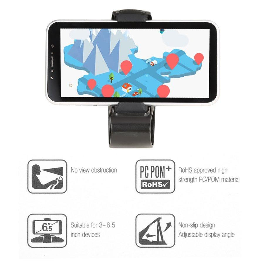 Тримач для смартфона/навігатора в машину на козирок приладової панелі (Чорний) Николаев - изображение 9