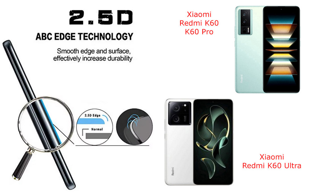 Защитное стекло ArmorGlass для Xiaomi Redmi K60, K60 Pro, K60 Ultra – устойчивое к царапинам и ударам Киев - изображение 2