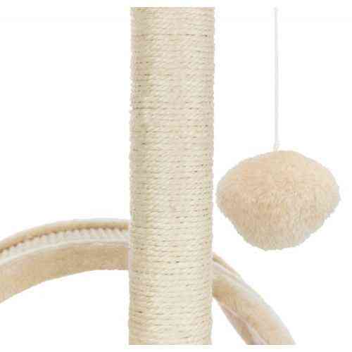 Когтеточка Trixie Junior Vitoria для кошек, бежевая, 36х36х43 см (сизаль/плюш) Киев