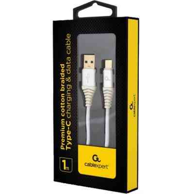 Дата кабель USB 2.0 AM to USB-C 1.0m Cablexpert (CC-USB2B-AMCM-1M-BW2) Вінниця