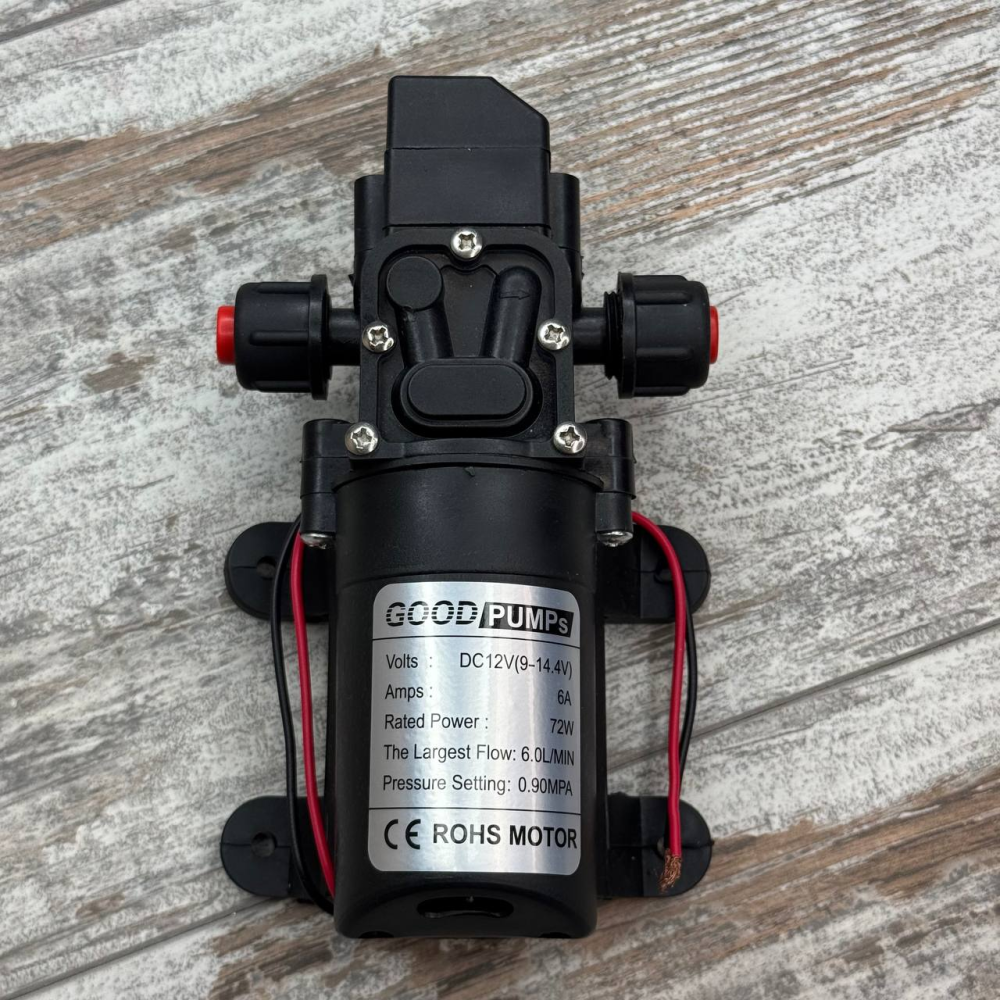 Насос водяной мембранный 12В 6л/мин 72Вт 130psi, насос высокого давления для воды Киев - изображение 1
