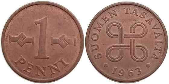 1 пенни 1963,68 Финляндия (медь) Полтава