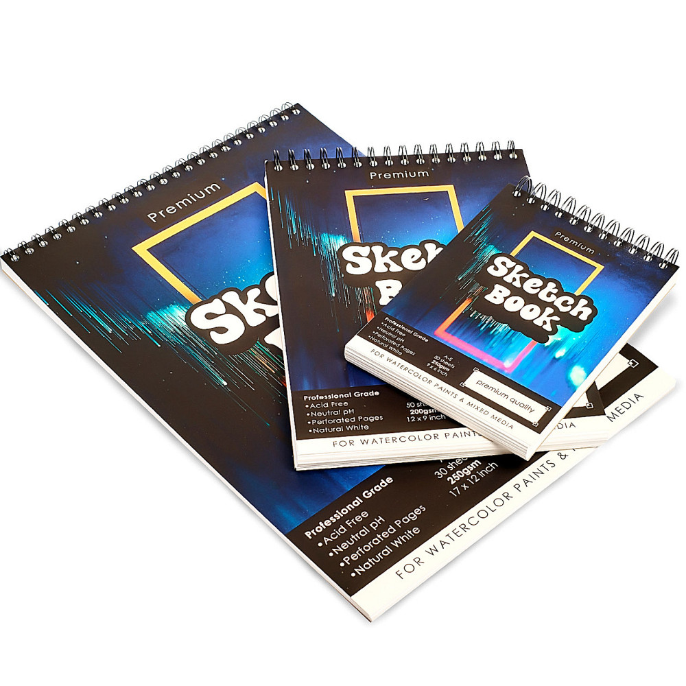 Бумага для скетчинга А5 250 г\м2 для 50 листов, альбом для рисования на спирали, Видеообзор! Каменец-Подольский - изображение 3