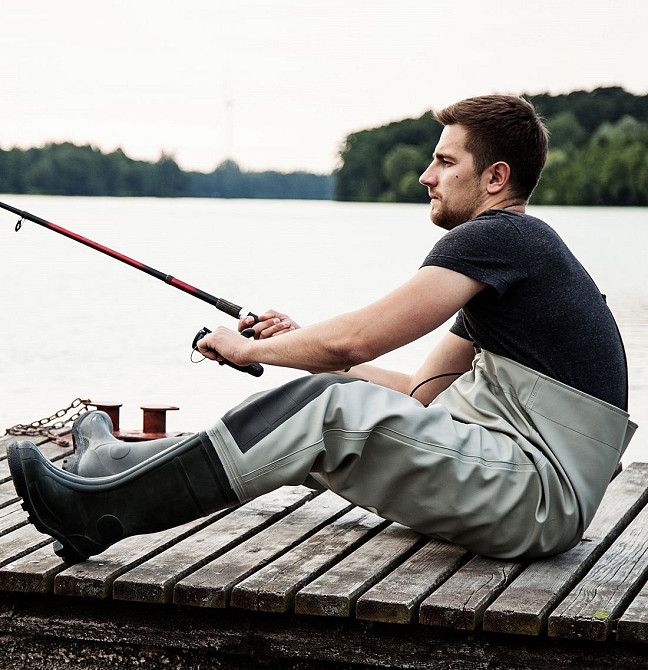 Водонепроницаемые Заброды (Комбинезон) усиленные с карманом для рыбалки PROS 