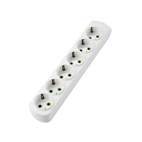 Колодка подовжувача із заземленням 6 розеток білий Letitia Лезард Житомир - изображение 3