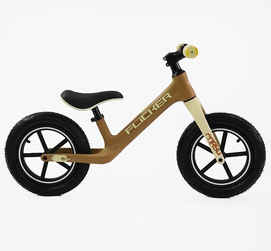 Велобіг Corso 12` нейлонова рама нейлонова вилка надувні колеса Коричневий (FL-0879-75) Чернигов - изображение 2