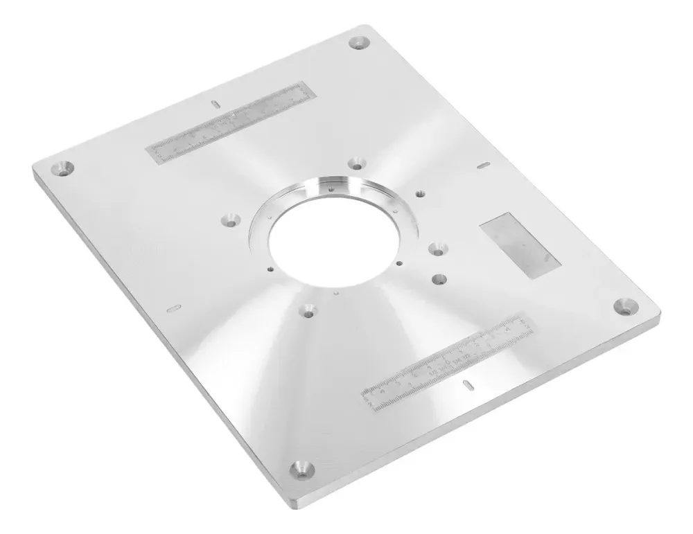 Алюминиевая пластина для фрезера 300x235x9.5 мм со сменными кольцами для фрезерного стола Киев - изображение 1