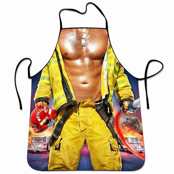 Фартук с приколом для мужчин Пожарный 73 на 57 см разноцветный Киев
