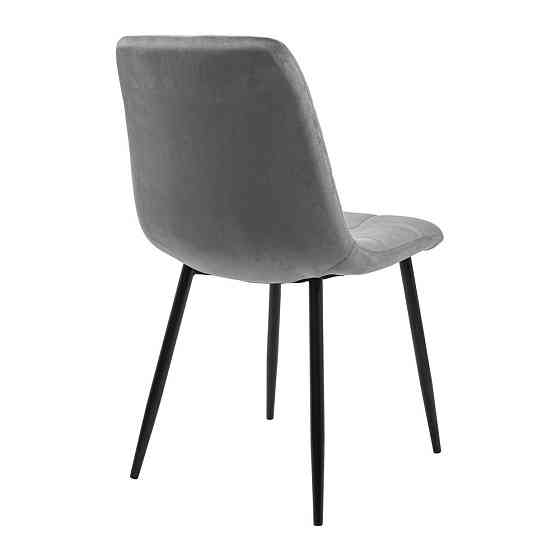 Стілець крісло м'який AlbaDesign U Malcolm 67 чорні ніжки Сірий Київ