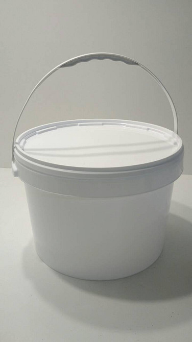 Ведро круглое с крышкой 15,7 л белое (1 шт) Харьков - изображение 1