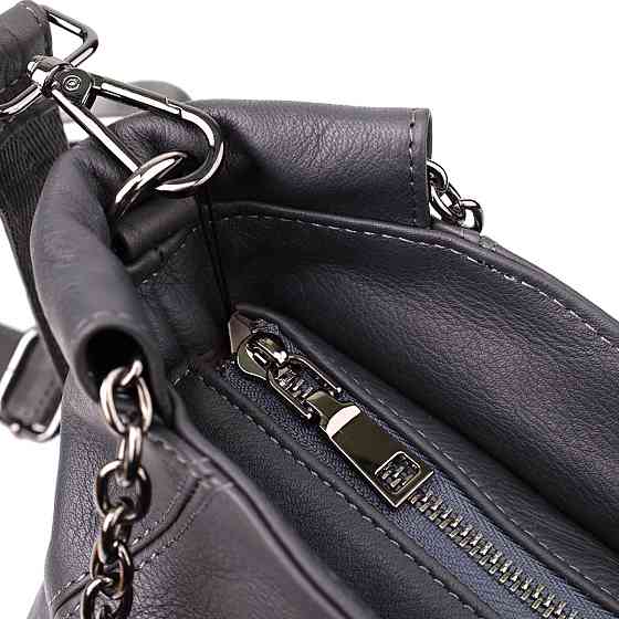 Повсякденна сумка для жінок з натуральної шкіри Vintage 22989 Сірий Київ