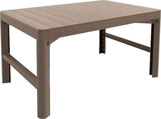 Стіл для саду пластиковий Keter Lyon rattan table, бежевий Київ