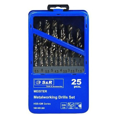 Набор сверл S&R Meister по металу 25шт 1.0-13.0мм (108809250) Винница - изображение 1