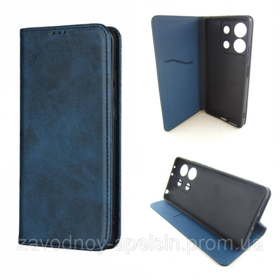 Чехол книжка Xiaomi Redmi Note 13 Pro 4G Poco M6 pro (синий) Одеса - фото 1