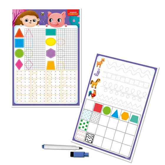 Дошка-тренажер "Фігури та форми" Vladi Toys VT5010-27 (укр) Вінниця