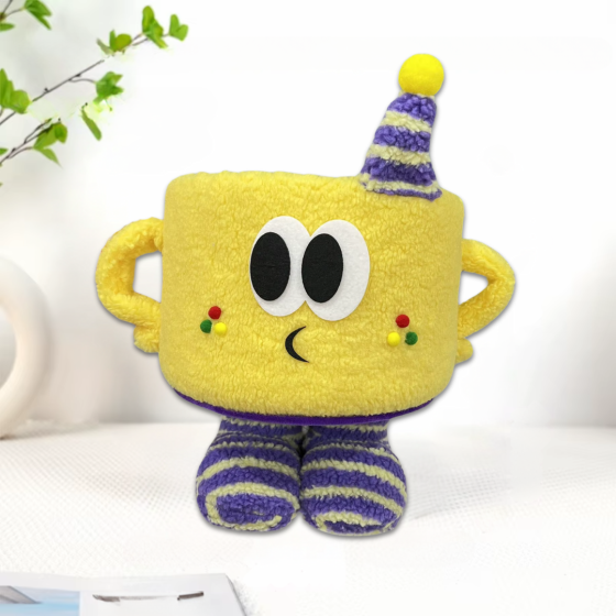 Корзина для игрушек плюшевый органайзер в детскую комнату мягкий для вещей и игрушек детская жёлтая Каменец-Подольский