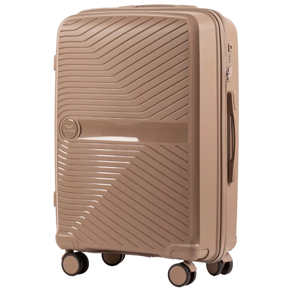 Чемодан полипропиленовый WINGS 181-04 средний 68 см шампань Киев - изображение 1