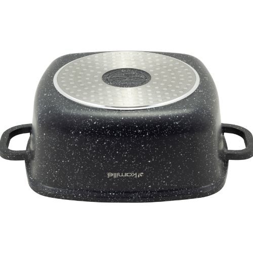 Набір каструль 7 предметів квадратні (каструлі d20см-2,3л/d24см-4,4л/28см-6,5л + прихватки) 4435 KAMILLE Житомир - фото 5