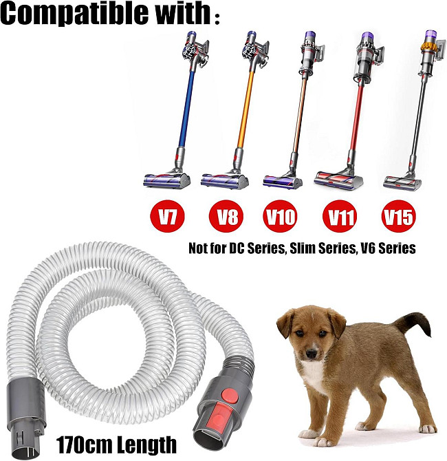 Триммер для тварин Italdos Grooming Kit Silver сумісний з Dyson V7 V8 V10 V11 V15 керамічний ніж 1 мм набір насадок для стриження Київ - фото 7