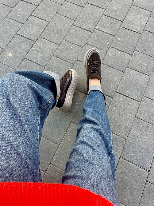 Кеди жіночі M.KRAFT коричневі шкіра+замша весна-осінь розмір 37-40 (21605) Київ - фото 8