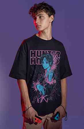 Футболка аниме Охотник × Охотник оверсайз (S/M/L) Черний AnimeJ0991 Днепр
