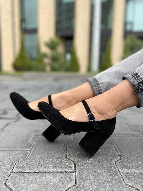 Nivelle Туфлі жіночі NIVELLE чорні натуральна замша каблук 8 см (1765/8029-8052) Коломия - фото 7