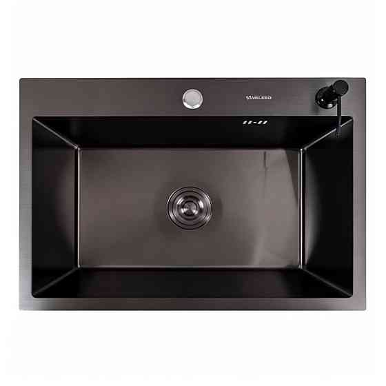 VALESO Кухонна мийка PVD чорна 65*45 Valeso Handmade (сифон круглий, 3,0/0,8) Киев