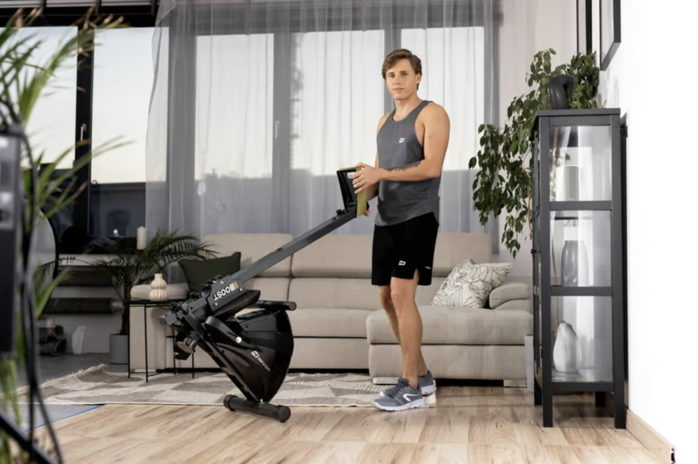 Гребной тренажер Hop-Sport HS-030R Boost золотистый Киев - изображение 9