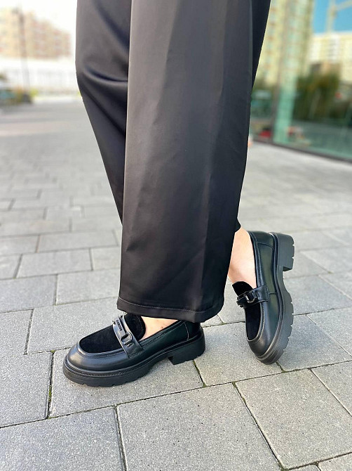 PLPS Лофери жіночі PLPS чорні натуральна шкіра низький хід розмір 36-41 (5611) Коломыя - изображение 4