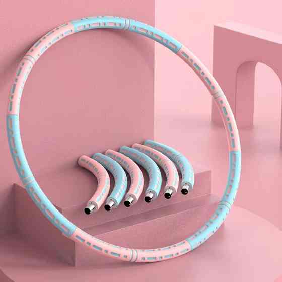 Обруч масажний для занятий фитнесом диаметр 94 см,цвет розово-голубой Каменец-Подольский