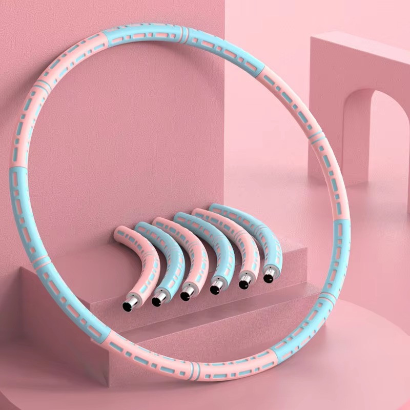 Обруч масажний для занятий фитнесом диаметр 94 см,цвет розово-голубой Каменец-Подольский - изображение 1