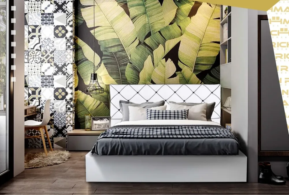 Ліжко Двоспальне Melissa Comfort 180 х 200 см Fly 2200 З підйомним механізмом та нішою для білизни Білий Дніпро - фото 20