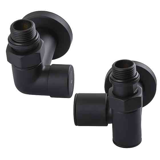 Набір Кран вентильний кутовий з американкою SOLOMON LUX 1/2″  7777  TEN (2шт.) BLACK  (1уп) Киев