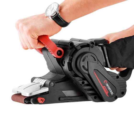 Шліфмашина стрічкова 1,01 кВт, 120-380 м/хв, 76×533 мм INTERTOOL WT-0530 Київ