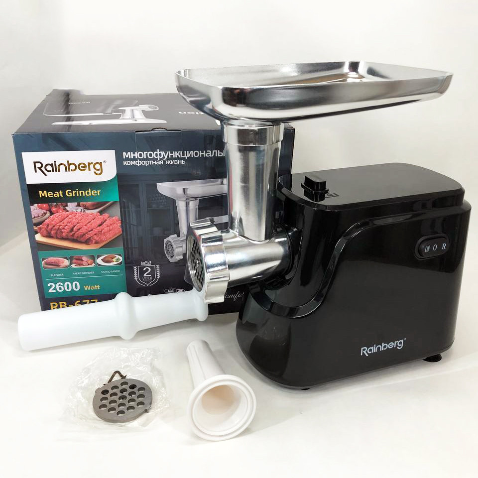 Мясорубка с 4 насадками Rainberg RB-677 2600 Вт, Мясорубка кухонная шнековая Томатная GX-13 Львов - изображение 13