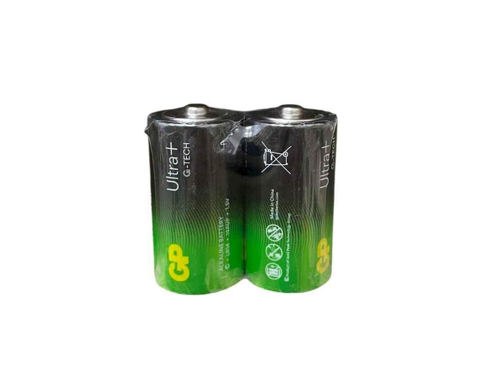 Батарейка лужна LR14/C Ultra Plus Alkaline 14AUP21-S2 2шт (спайка) ТМ GP Solmir Киев - изображение 2