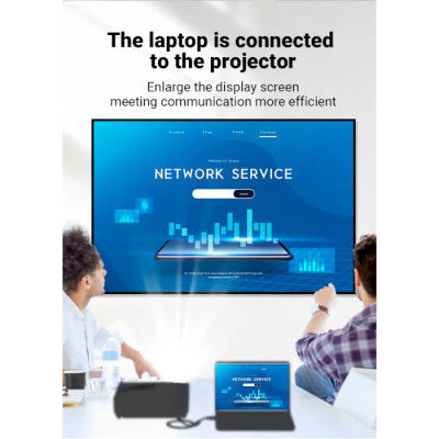 Кабель VGA 15M-15M, 2.0 м, з ферритами, чорний Vention Винница - изображение 11