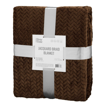 Плед Ardesto Jacquard Braid 200х220см, 100% полиэстер, коричневый (ART0206JB) Винница - изображение 1