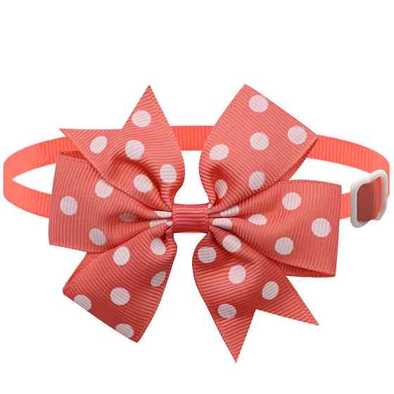 Бантик на шею для собак и котов one size кораллово-белый Киев