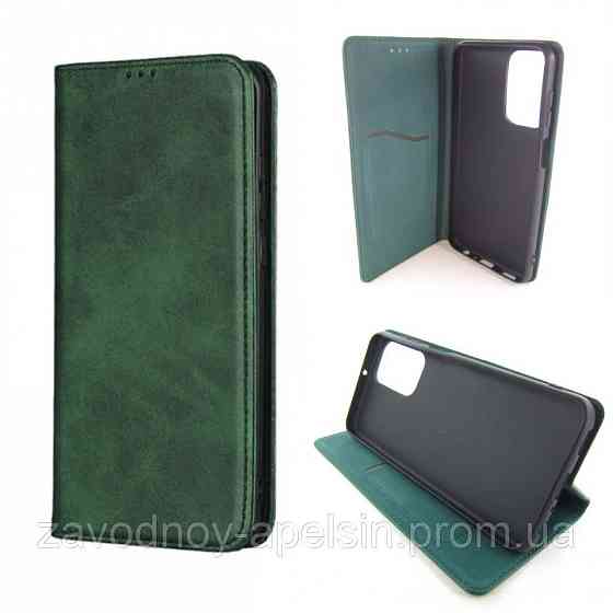 Чехол книжка Samsung A23 A235 A236 M23 M235 Кожаный (зеленый) Одесса