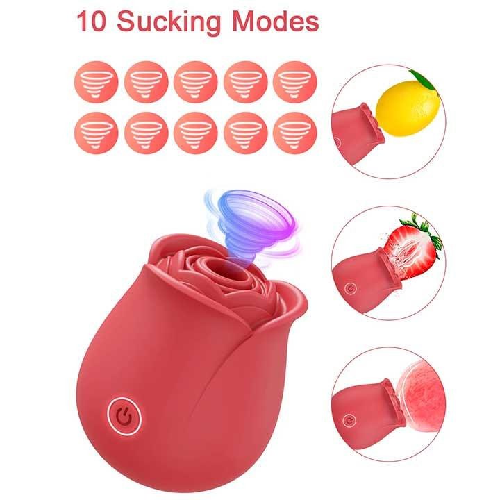 Кліторальний вакуумний вібратор Red Rose Чорний Вінниця - фото 3