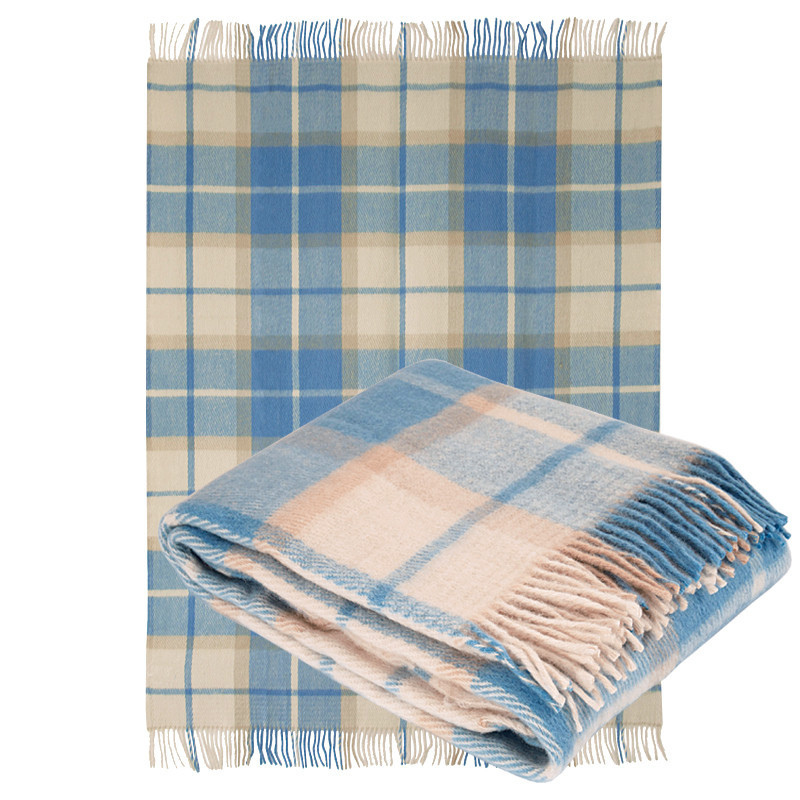 Плед полушерсть 140×200 светло-голубой 9 Киев - изображение 1