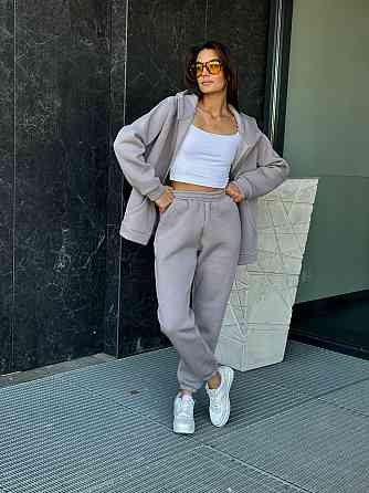 Жіночий теплий костюм на флісі Сірий 46/48 Харків